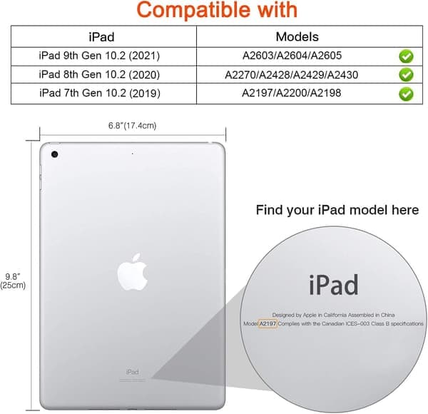 Galaxy Roterende Etui til iPad 9. generation 2021/iPad 8. generation 2020/iPad 7. generation 2019