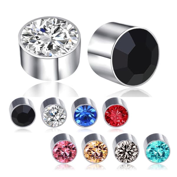 Magnetiske Rhinestone-øredobber, Kroppsformede øredobber, Ikke-piercing Vekttap Smykkegave