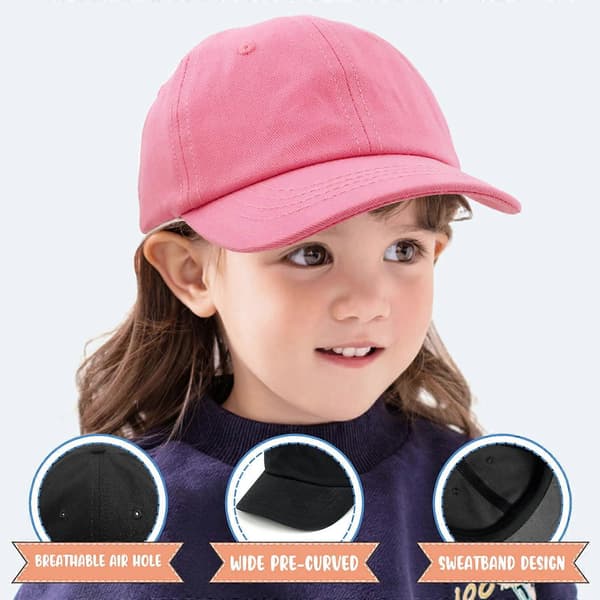 Baseballcaps for barn, justerbar solhatt med flat brem for gutter og jenter