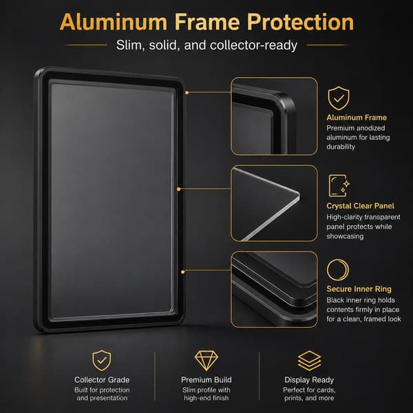 PSA Slab Case, Magnetiskt 9-punktslås Display Protector, Svart Black