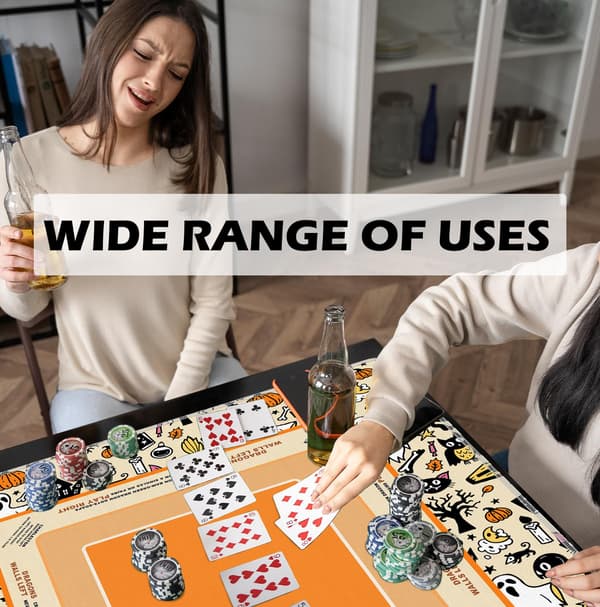 Orange Halloween Efterår Mahjong Måtte 31.5\" x 31.5\" Witch Black Cat