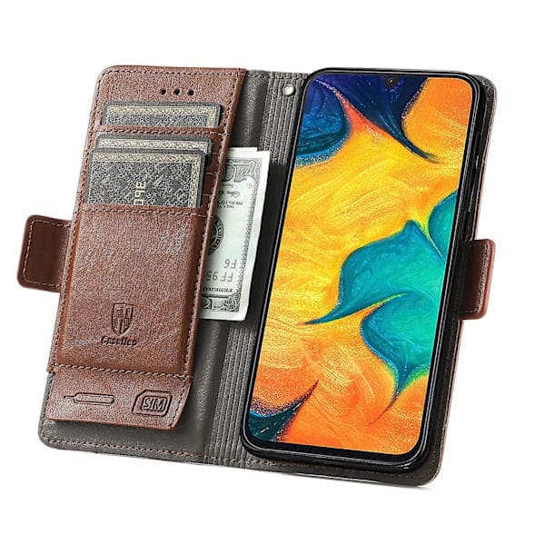 PU-nahkakotelo Samsung Galaxy A20:lle