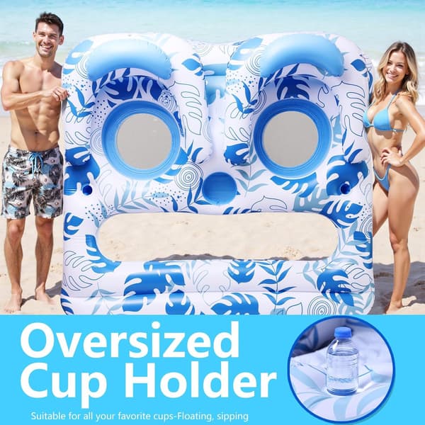 Uppblåsbar solstol för 2 personer Inflatable River Tube Float