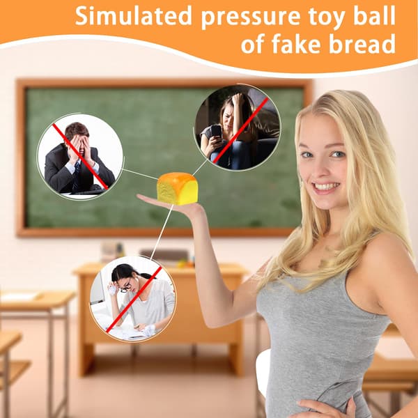 Smør Langsomt Stigende Squishy, Squishy Legetøj, Dumpling Stressbolde, Fidget Legetøj Hawaiian Rolls (2 Pack)