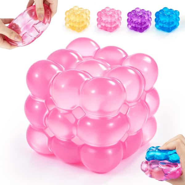 Fruktisbit Squishy Stressboll, Fruktklämisbit Squishy Leksaker, Långsamt Stigande Stresskläm Squishboll, Lindrar Ångest Sensorisk Fidget Fruit Cube