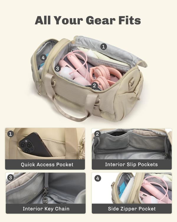 Motion Mini Gymbag Liten Crossbody Dansebag 13L Kamel Camel