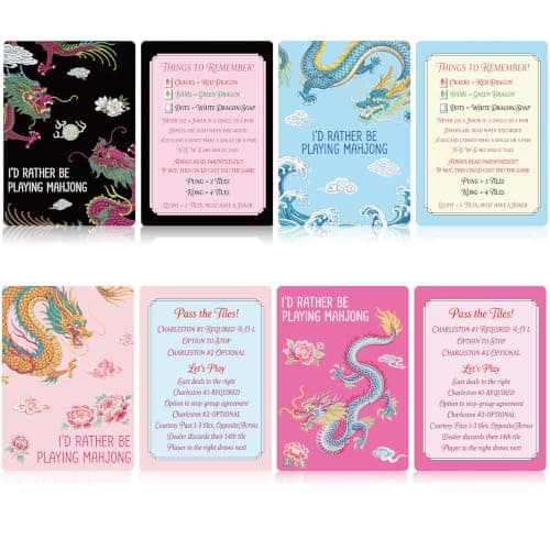 4 stk Mahjong Shuffler Tile Mixing Card, Klassisk, Lineær, Drage Classic / Linear / Dragon
