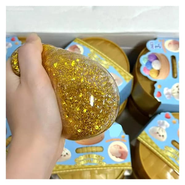 Glitter Dumpling Sensorisk Klämleksak för Stresslindring | Med Box, Squishy Dumplings (S2) S2