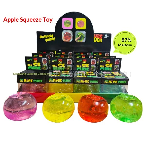 Klemme Stressaflastende Fidget Legetøj Blødt TPR Langsomt Stigende Sensorisk Blok Figur Dekompressionslegetøj til Kontorstuderende Gave Apple Logo
