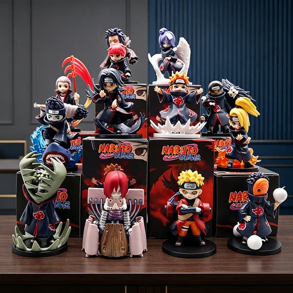Naruto Shippuden Akatsuki Battle Blind Box Figur Anime Samlarobjekt Skrivbord