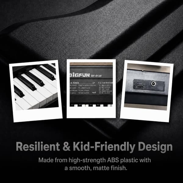Raimy 61-tangenters elektrisk keyboardpiano for barn med mikrofon