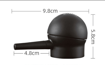 Universal tæt hårfiberdyse Hårfiberpulversprøjte Hårgrænse Ekstra dyse - Sort (gave) Sort 1 stk.