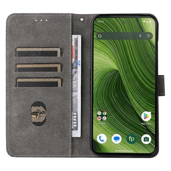 Til Fairphone 6 Etui Pung RFID Blokerende PU Læder Telefonetui Stativ med Rem, Grøn