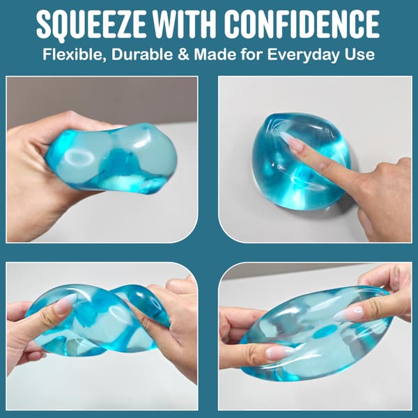 Premium Mega Squeeze Stresskube, Klembar Fidget-leketøy, Barn og Voksne, Blå Blue