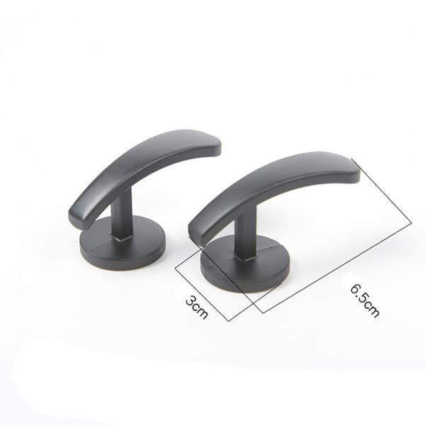 2 stk. gardinholdere vægmonterede metalkroge, sort Black