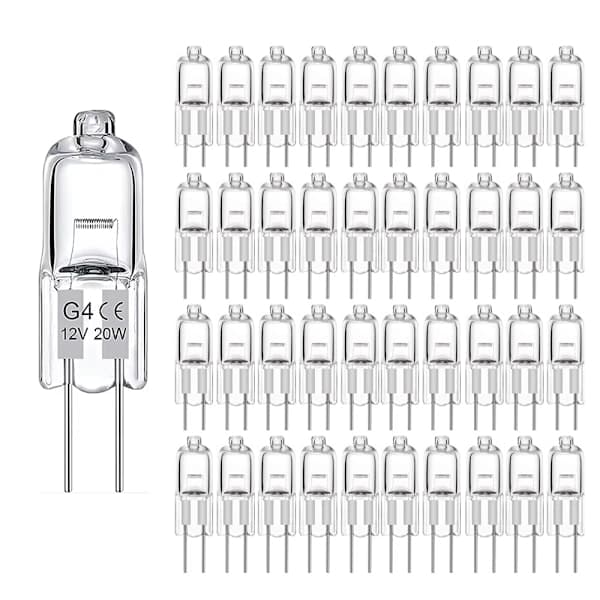 10-pack G4 halogenlampor 20W 12V - Varmvitt