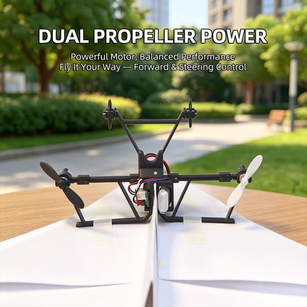 RC Pappersflygplan Motorkit Elektrisk Flygplansleksak Single Battery Model