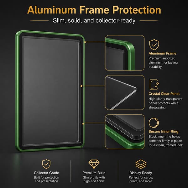 SUGGLESAFE PSA Slab Case, Magnetiskt 9-punktslås Display Protector, Grön Green