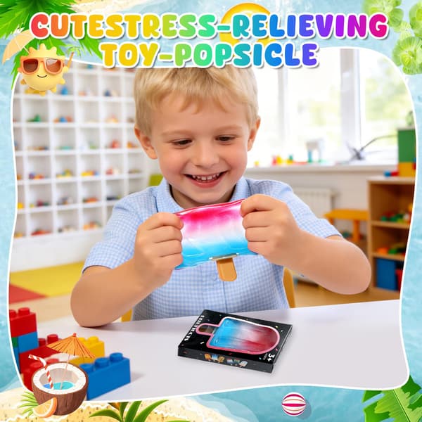 Popsicle Squishy Sugar Ice Cream Squishies Klämleksaker Red White Blue