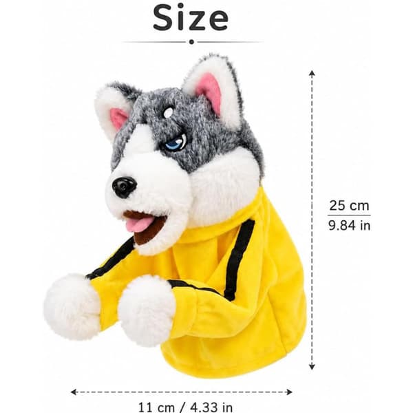 Kung Fu Husky Boxningsdocka, Djurboxningshanddocka med Ljud Hidden Variant