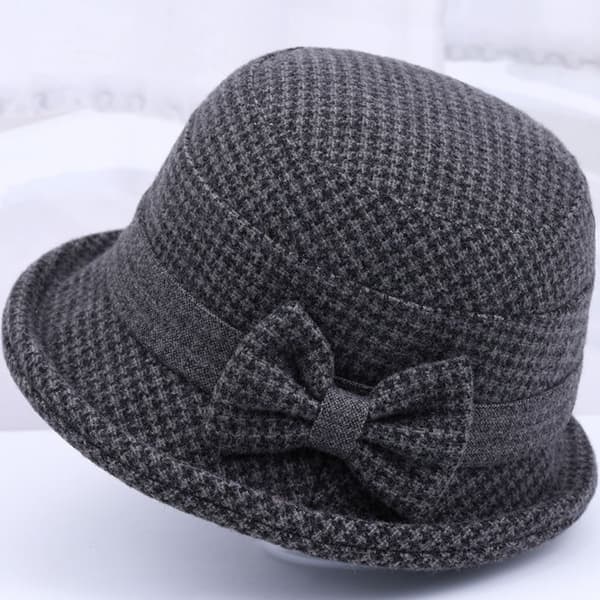 Lämmin talvihattu villahattu, harmaa Grey