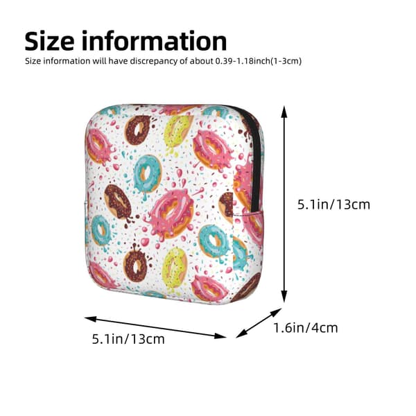 Donut Donuts Menstruationspose til kvinder, bærbar hygiejnebindspose til pung, små makeuptasker Donut