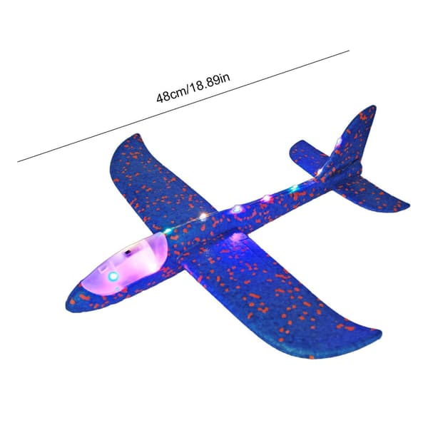 Skumfly – 48 cm lysende håndkastglidefly for utendørs lek Blue