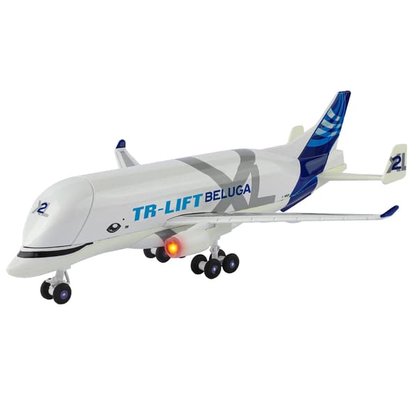 Beluga Diecast flyleketøy, 1:72 passasjerflymodell, lys og lyd, alder 3+