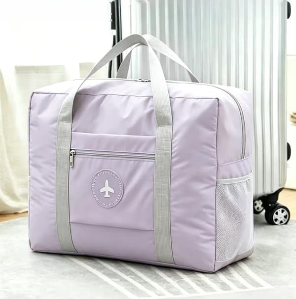 Lättviktsresväska, hopfällbar handbagage weekendväska Pink