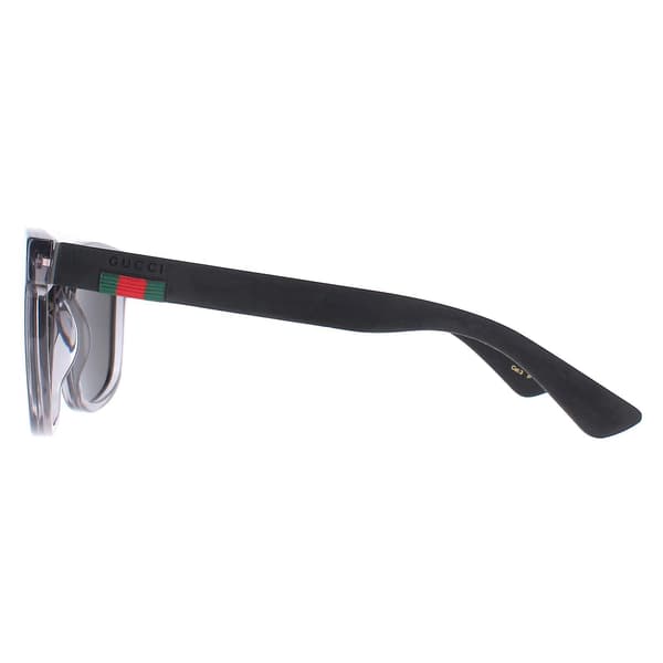 Gucci aurinkolasit GG0010S 004 läpinäkyvä harmaa ja musta harmaa polarisoitu