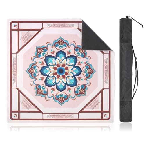 Mahjongmatte - 31,5\" Sklisikker Vanntett Støyreduserende Spillmatte Blush Pink