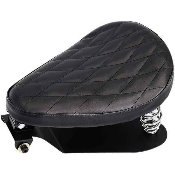 Sort læder solosæde til Sportster 883 1990-2013 Cruiser Bobber Chopper Sadel