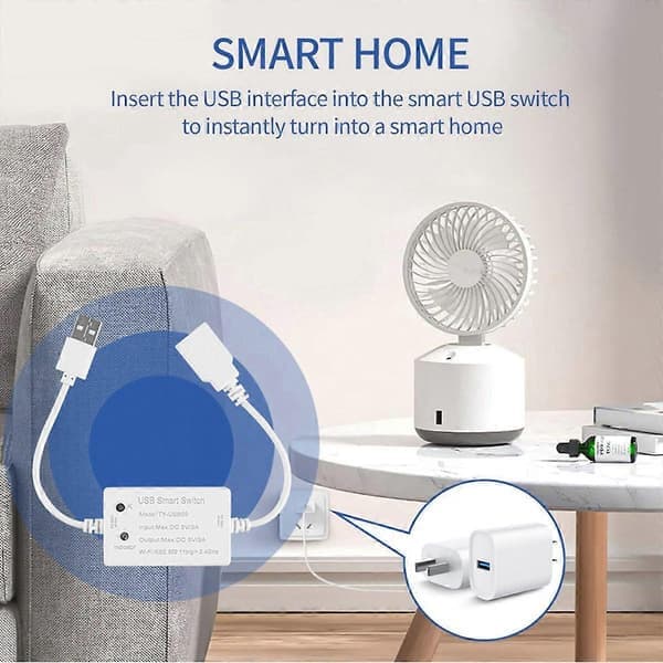 Tuya USB Switch WIFI Controller Timer til USB til hjemmet
