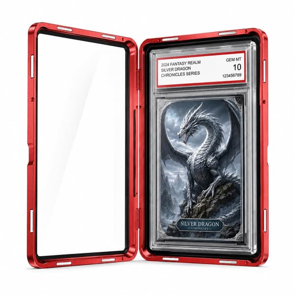 SUGGLESAFE PSA Slab Case, Magnetiskt 9-punktslås Display Protector, Röd Red