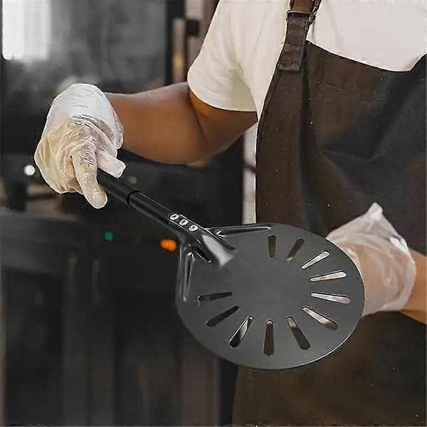 Pizzaspade med långt handtag, aluminium, non-stick, pizzaspade, reptålig pizzaspade