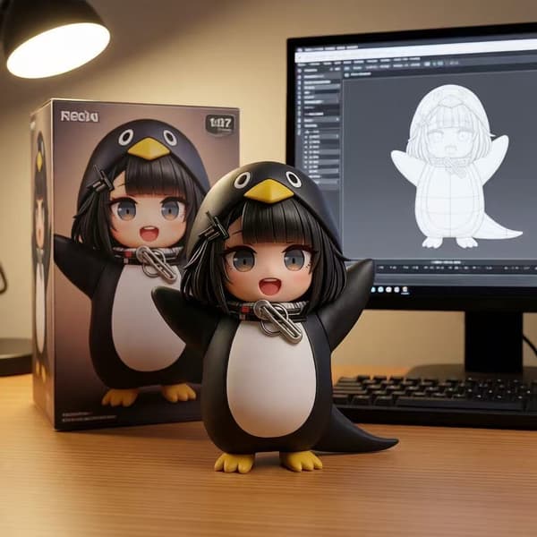 Arknights Endfield Penguin Administrator Figurmodell Skrivebord Bursdagsgave