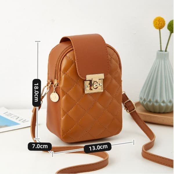 Axelremsväska Crossbody-väska, Brun brown