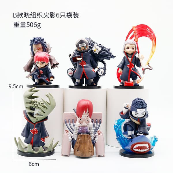 Naruto Shippuden Akatsuki Battle Blind Box Figur Anime Samlarobjekt Skrivbord