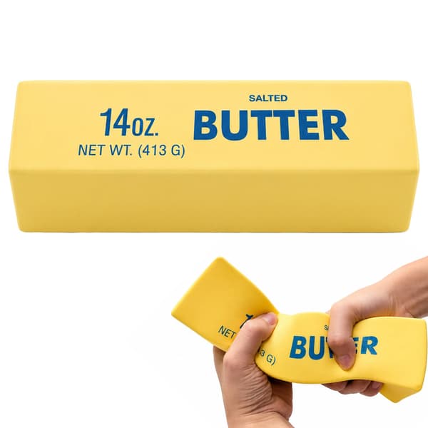 Kæmpe Smør Squishy, Langsom Rebound Sød Jumbo Stor Smør Klemme Stressbolde, Sensorisk Stresslindrende Squishies Bløde og Strækbare Fidget Legetøj til Yellow - Large