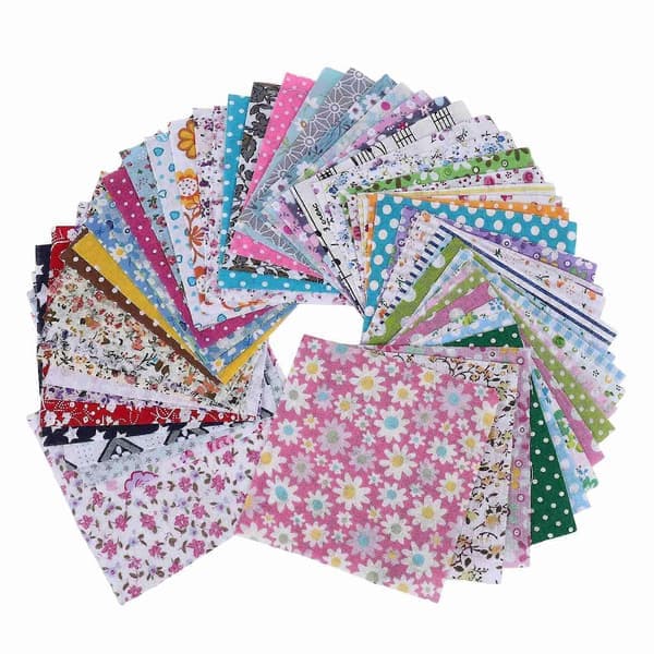 DIY Quilt Patch 60st 10cmx10cm Charm Pack Bomullstyg Patchwork Bundle Tyger Tygsömnad
