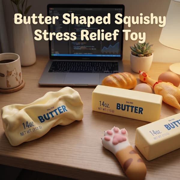 Smör Squishy 14 oz Jumbo Smör Squishy Stressavlastningsleksak, Långsamt Resande