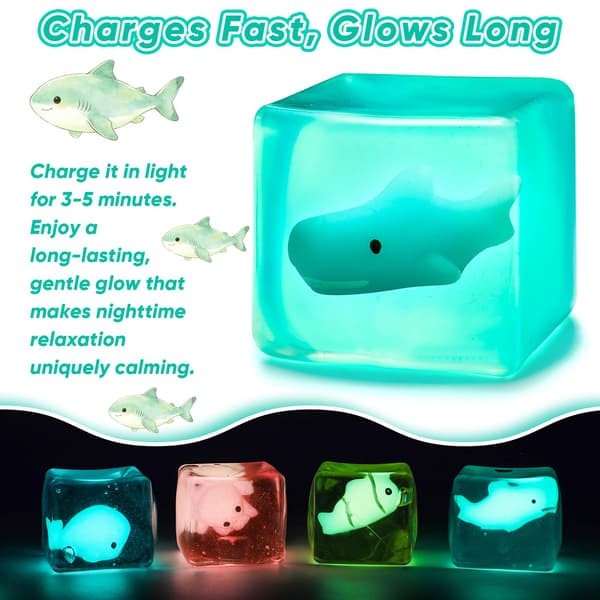 Isbit Stressboll, Haj Långsamt Stigande Squishy Sensorisk Fidgetleksak för Barn Sharks