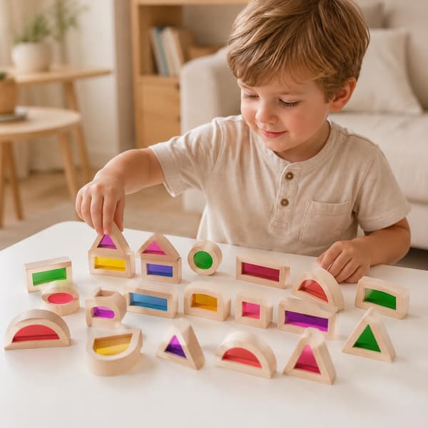 Stableleker i tre 25-pc Acrylic Rainbow Blocks