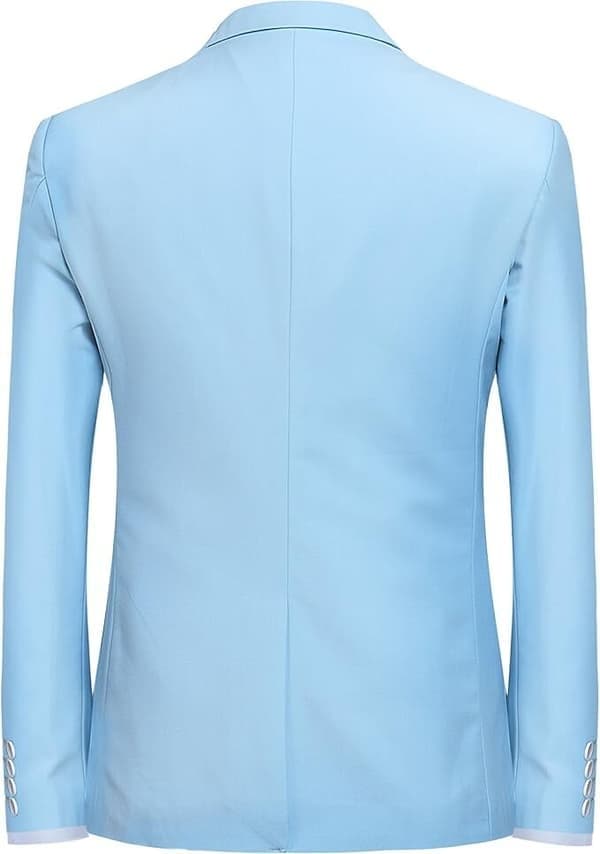 Herr Slim Fit 2-delad Kostym, Kavaj, Byxor, Blå, Storlek M blue M