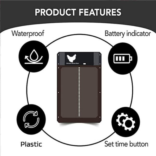 Chickenguard Premium Automatisk Hönshusdörr, Automatisk Hönshusdörr, (Grön)