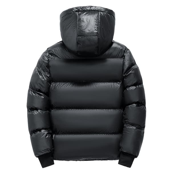 Graphene Sort Guld Dunjakke Vinter Unisex Bomuldsjakke, Størrelse 2XL 2XL