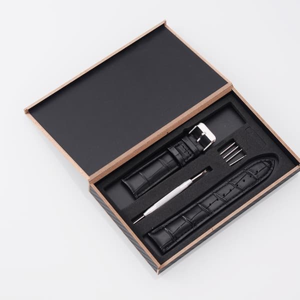 Urrem Læderrem KAFFE 18MM ÆSKE, Kaffe, 18mm Æske-Æske Coffee 18mmBox-Box