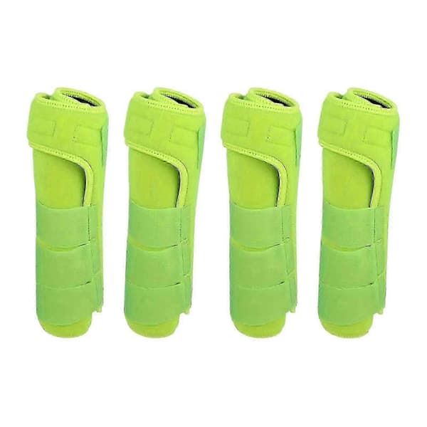 4x Hästskydd Ben Skydd Set Hållbara Hästskydd för Ridträning light green S