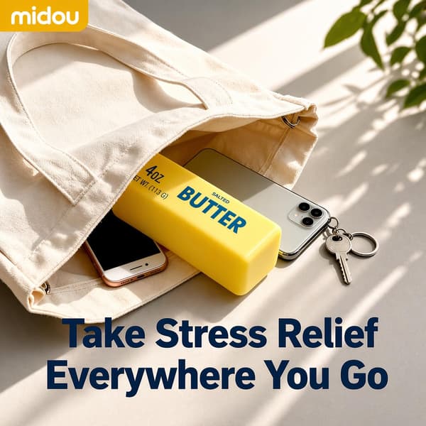 Midou Slow Rising Dumpling Squishy Butter Squeeze Toy Sensorisk Stressaflastning Squishies Blødt og Strækbart Fidget Legetøj til Angstaflastning Fest Dumpling Squishy Butter