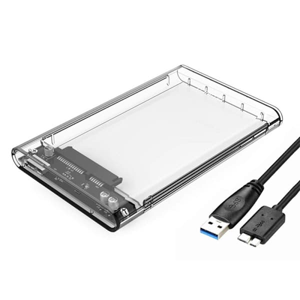 Kiintolevykotelo HDD 2.5\" SATA, läpinäkyvä
